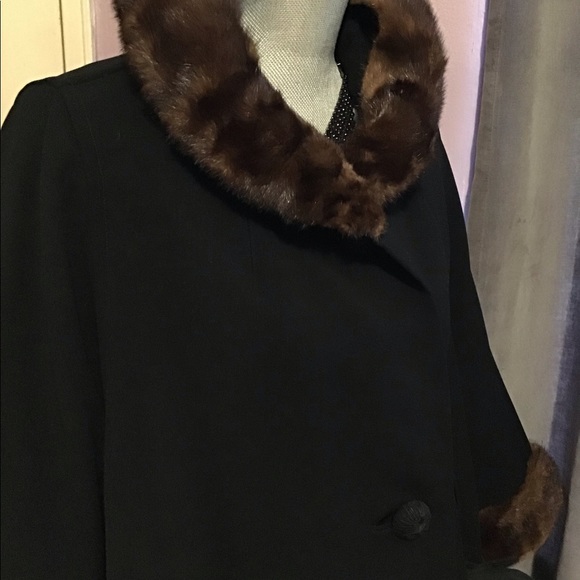 1940’s VTG Black Swing Coat - Picture 5 of 11